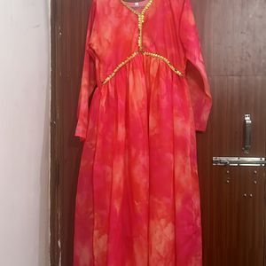 women printed A-line kurta