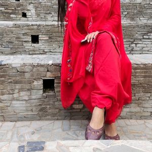 Red Salwar Suit.