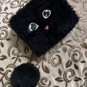 Trendy Fur Material Small Wallet