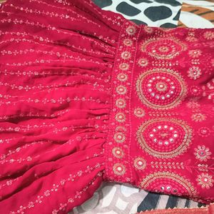 Dark Pink Colour Kurta & Sharara Set ❣️