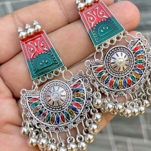 Alloy Chandbali Earrings, Earrings Set ,Jumka Se