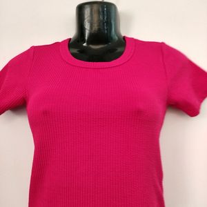 Zudio Pink Solid Top ( Women)