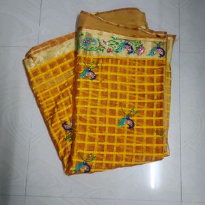 Mustard Yellow Formal Classic Saree