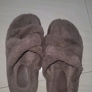 Fluffy Brown Slippers