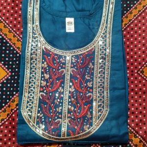 Rayon Embroidery Work Kurti