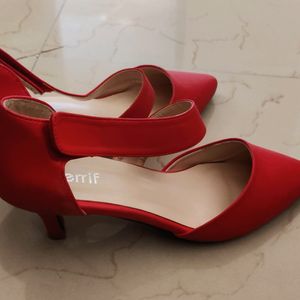 Red Kitten Heels