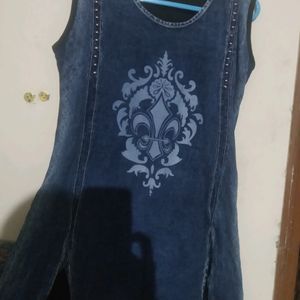 Denim Top Like Kurta L To Xl..