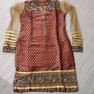 Heavy Cutdana N Sequence Work Kurta Set