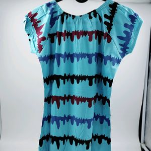 Balloon Sleeve Tshirt (Cyan)