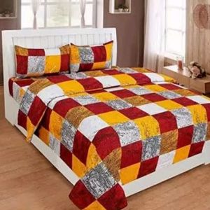 Multicolour Boxes 3d Bedsheet