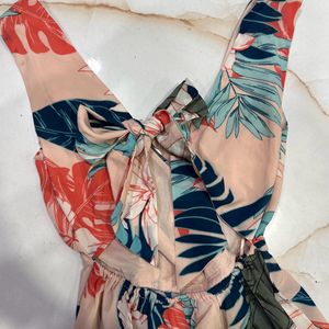 Tropical Print Jumpsuit