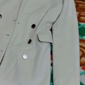 Cream Colour Blazer| Length= 28