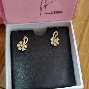 GIVA 925 Silver Gold Plated ZIRCON Flower Studs