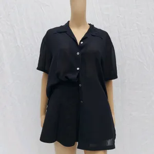 Chiffon Black Top