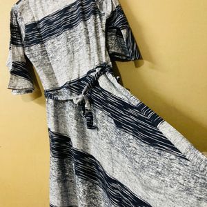 Grey And Black Stylish One Pices Dress Unused