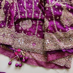 Purple 💜 Hand Work  Zardosi Lehenga