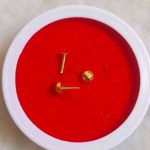 Gold 22crt Diamond Cut Studs