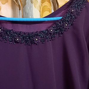 Purple Party Wear Gown