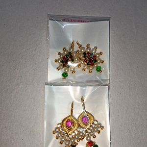 30rs Off Brand New Bugadi Earrings Set Of 2