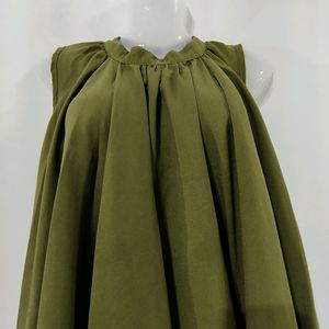 Olive Green Loose Fit Top ( Women)