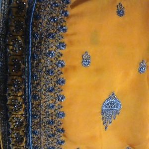 Saree In Turmeric Yellow Colour