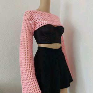 Crochet Pink Bolero