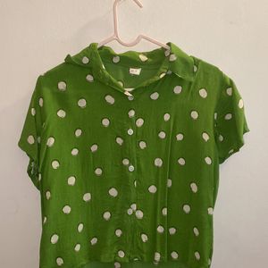 Green Polka Dot Shirt