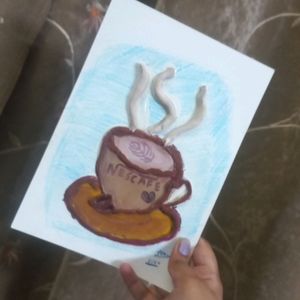 Nescafe Coffe Cup Artwork With Clay