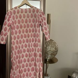 Beautiful Printed Cotton Kurta With Mirror Detail