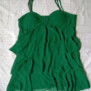 Bottle Green Padded Dress