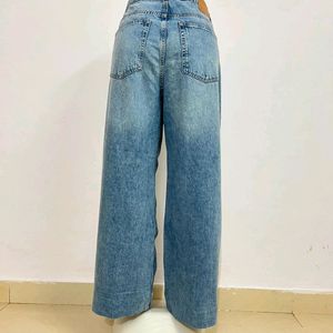 wide twill jeans