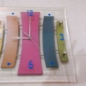 Glass Cover Wooden Base Watch