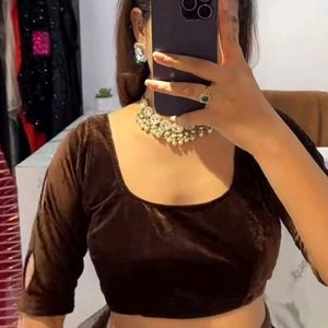 velvet choli lehenga