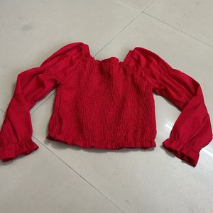 Hop Red Stretchable Girls Tpp 6-8 Years