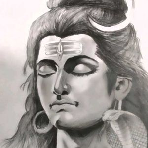 Shiv ji Pencil Scatch