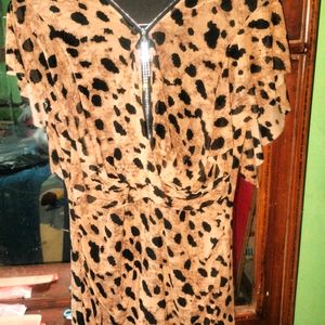 Imported animal printed bodycon dress