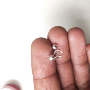 🥰Pure Silver Ball Wire Nose/ Ear Pin 1 Pair @99/-