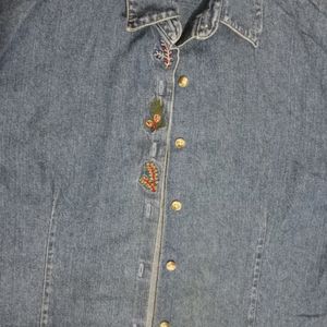 Blue Denim Girls Shirt