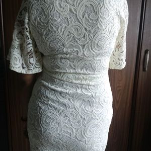 Sexy Cream Mini Dress For Women's