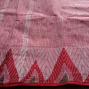 Red Cotton Saree