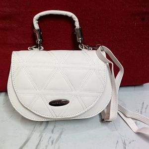 New White Leather Expensive Looking Bag