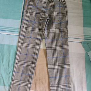 MS Formal check Print Pant