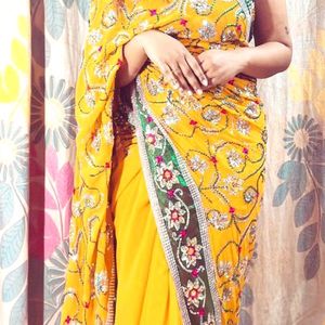 Heavy WEDDING SAREE WITH BLOUSE