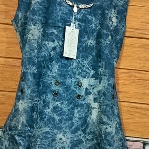 A Denim Long Midi Dress In Msize For 36 Bust.