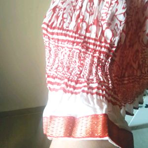 Cotton Long Skirts With Golden Border