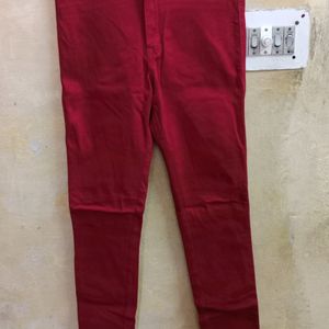 FOREVER 21 Women's Red Pant