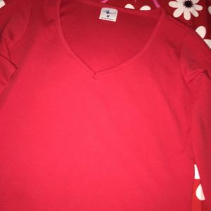 Full Sleeves Red Top