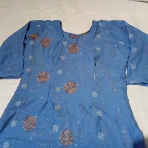 Blue Embroidery Salwar Suit