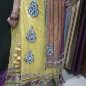 Designer Lehanga Choli With Long Chunri