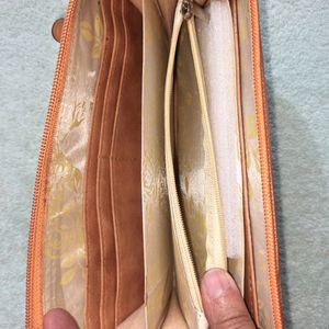 Women Peach Wallet For Daily Use